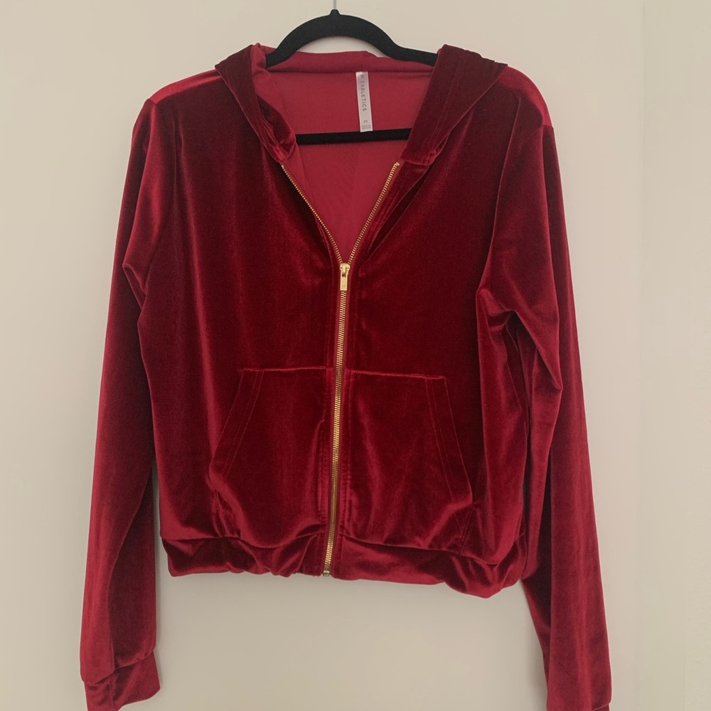 Fabletics Velour Zip-Up Jacket